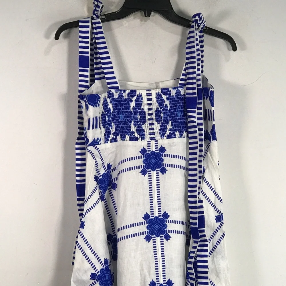 Aston Studio Mediterranean Pippa Dress, Women's Size 6 US - Blue/Foam White - Picture 6 of 9